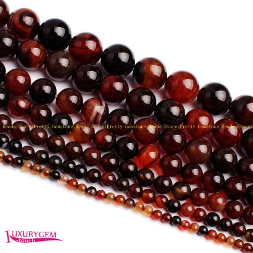 High Quality 4, 6, 8, 10, 12, 14, 16mm Smooth Multicolor Round Natural Agates Bracelet Necklace Jewelry Gems Loose Beads 15Inch