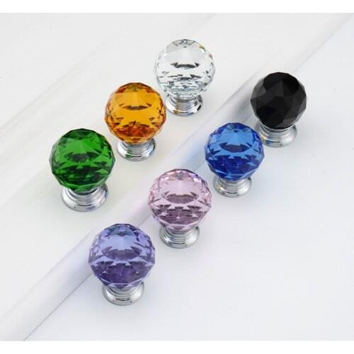 High Grade Crystal Shake Handle Single Hole Modern European Style Chest Cupboard Door Pulls Furniture Knobs Cabinet Handles