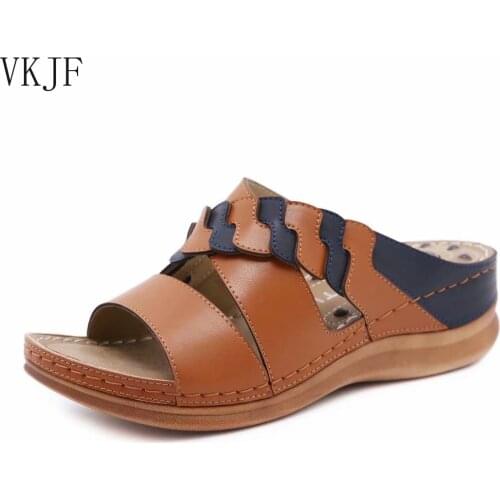 2021 Summer Massage Wedge Slippers Women Shoes Comfortable Soft Big Size 41 42 43 Woman Slides Sandals Ladies Female