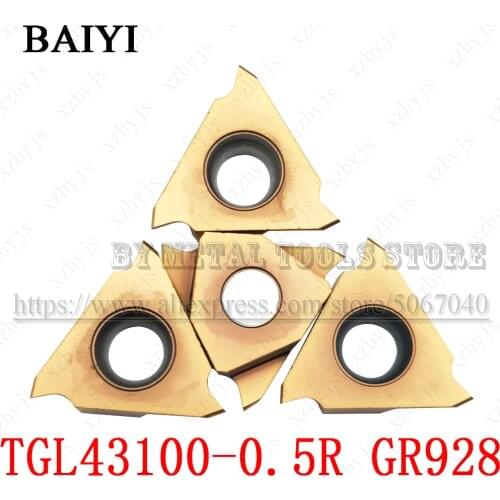 1pc TGL43100-0.5R GR928 TGL43100 0.5R carbide insert vertical circlip shallow reverse groove blade instead of GBA43L TGF43L tool