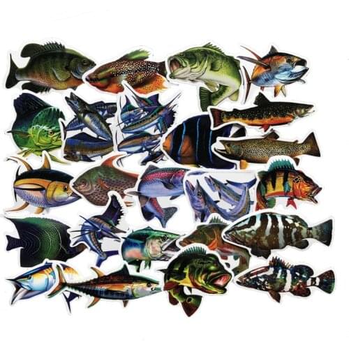 50PCS Funny Fisherman Go Fishing stickers For laptop suitcase Freezer Vinyl Car-styling DIY decoration Decals Car Sticker