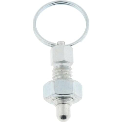 2Pcs Plunger Index Piston Index Single Ring Type With Thick Stainless Steel Lock Thread M6 Fine Thread