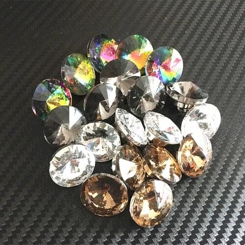 20/50pcs 4 Colors Glass Crystal Buttons for Sofa Headboard Upholstery DIY Decoration Button Furniture Accessories Free Shipping