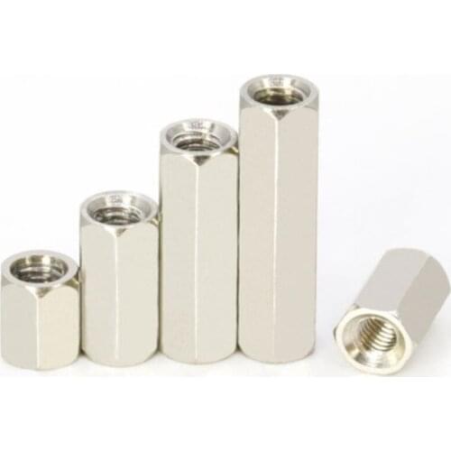 20PCS/10PCS m3 M4 F to Female nickel Brass Standoff Spacer M3 Hexagonal Stud Spacer Pillars