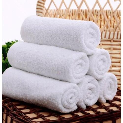 5pcs Cotton White Hand Towel, 100% Turkish Cotton, 50x90cm, 200gr, Soft, Absorbent, Hair Towel, Bath Towel, Kitchen Towel