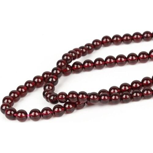 5Pc Hole 1.5mm Round Garnet Spacer Loose Natural Stone Beads For Jewelry Making Diy Earring Handmade Accessoire Wholesale Supply