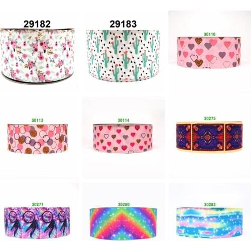 Free shipping 10 yards cartoon printed grosgrain ribbon 29182