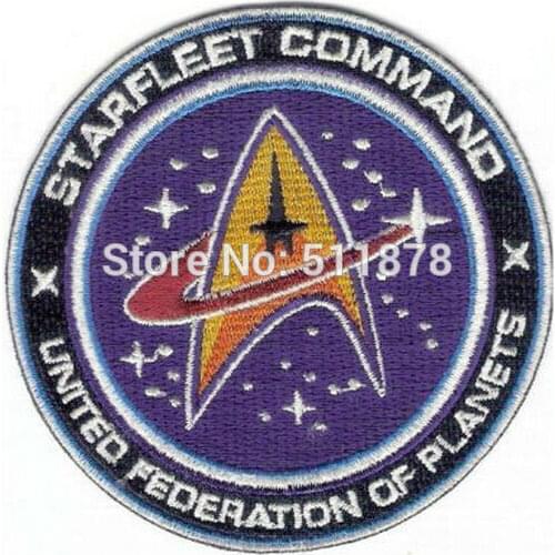 3.5" STARFLEET COMMAND Movie TV Series Costume Cosplay Embroidered Emblem iron on patch Baseball Cap Badge