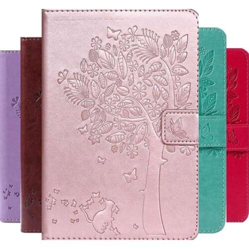 Cat Tree Embossed PU Leather Case For iPad Air 3 2019 10.5 inch funda smart cover for iPad pro 10.5 2017 tablet Case+Film