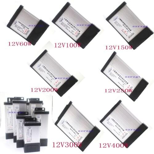 DC12V AC 187-262V LED Outdoor Rainproof Power Supply 60W 100W 200W 250W 300W 400W LED Driver Lighting Transformers