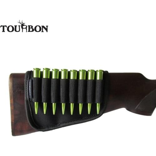 Tourbon Rifle Gun Buttstock Ammo Holder 8 Rounds Cartridges Bullets Shells Elastic Neoprene Waterproof Hunting Gun Accessories