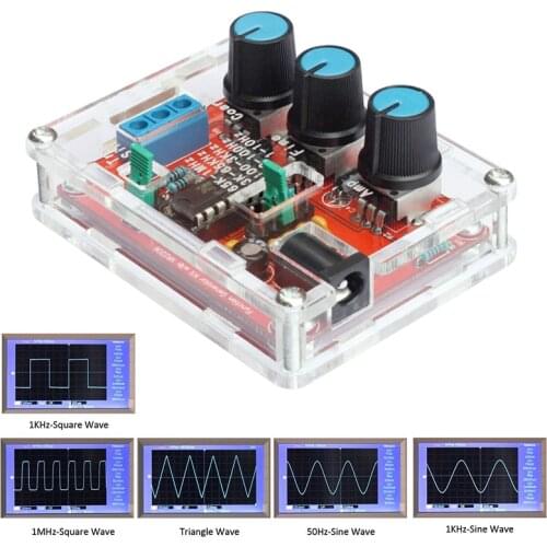 1Hz -1MHz XR2206 Function Signal Generator DIY Kit Sine/Triangle/Square Signal Generator Adjustable Frequency Amplitude