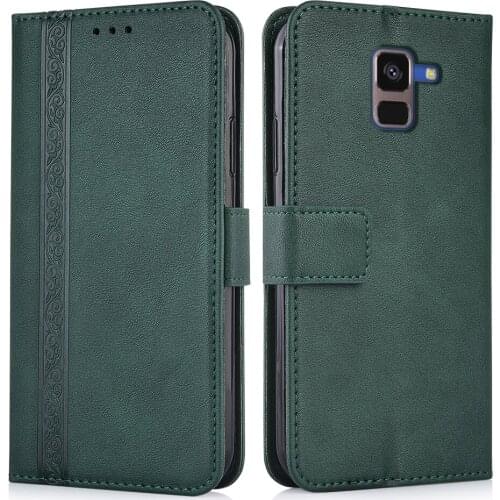 Wallet Leather Case for Samsung Galaxy A8 Plus A730 SM-A730F Back Cover Phone Flip Case for Samsung A8+ A730F Case