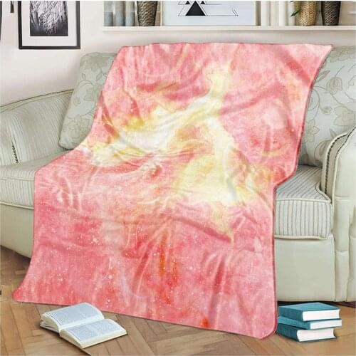 Colorful Galaxy Sky Flannel Throw Blankets Double-sided Fleece Blanket