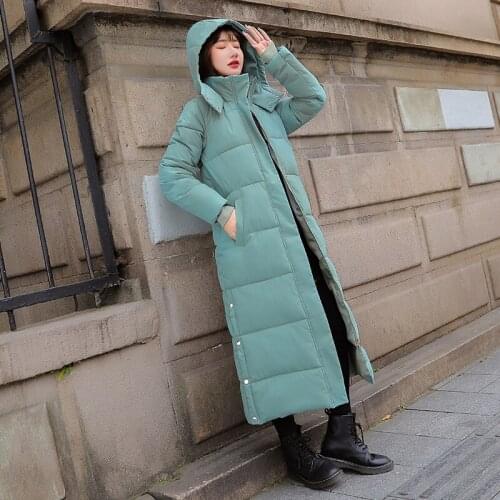 2021 Winter Jacket Women X-long Woman Parkas Hooded Coat Female Korean Coats Autumn Cotton Jackets Clothes Casaco Feminino WPY