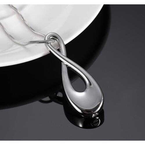 LKJ9943 Free Filling Kit & Instructions, Infinity Love Charm Ashes Urn Keepsake Women Accessories Jewelry Cremation Necklace