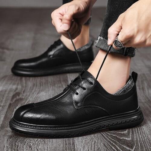 Zapatos man Moccasins autumn sneakers de classic black leather shoes schoenen Mens homme large size hombre mens oxford mens men