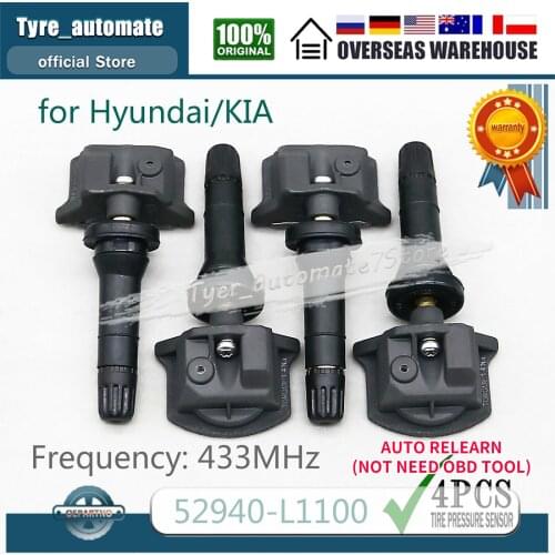 SET of 4 52940-L1100 TYRE PRESSURE SENSOR for 2019-2020 Hyundai Sonata DN8 KIA Seltos Tire Pressure Monitor Sensors