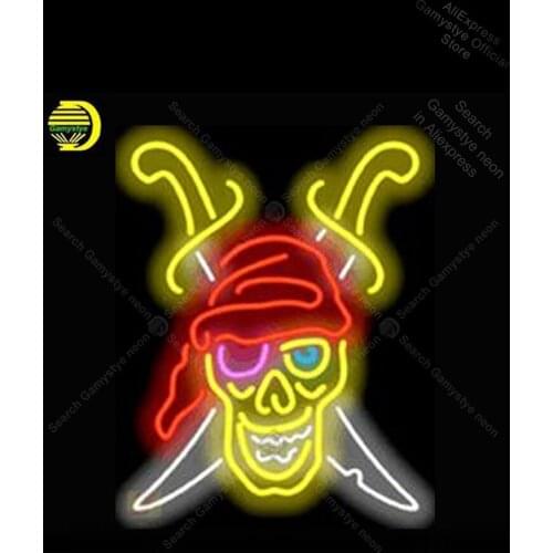 NEON SIGN For Pirate Tattoo Graphic GLASS BEER BAR PUB tattoo shop display Light Advertisement Eagles Neon Sign Pet Shop Sign