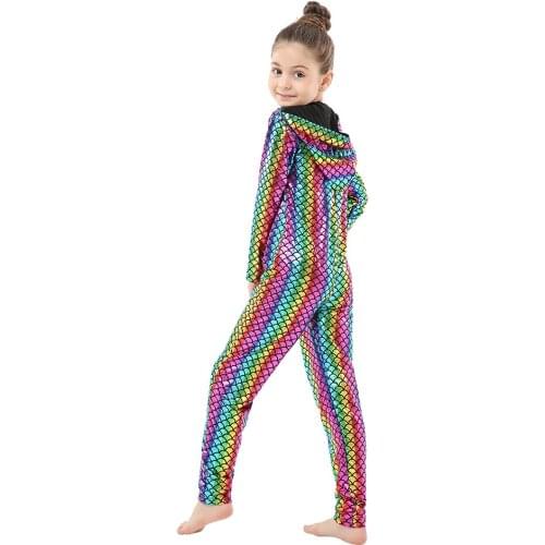 New Fish Scales Mermaid Cosplay Costumes for Baby Girls Kids Child Bodysuits Overalls Boys Zentai Toddler Skinny Funny Jumpsuits