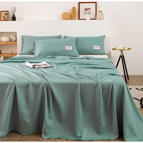 Washed Cotton Solid Color Bed Sheet One-Piece Student Dormitory Single Bed Brushed queen size bed sheets set