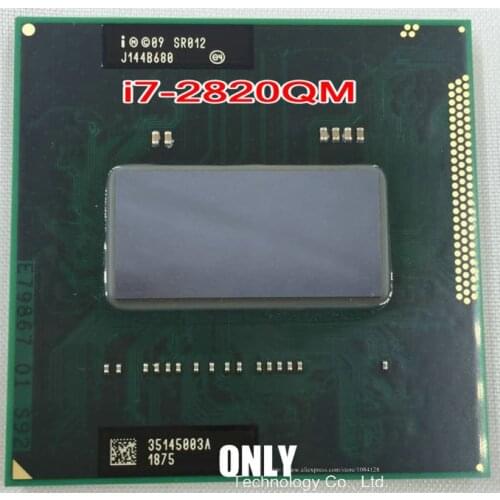 Original Processor Intel i7 2820QM SR012 2.3GHz Quad Core 8MB Cache TDP 45W 22nm Laptop CPU Socket 1224 HM65 I7-2820qm
