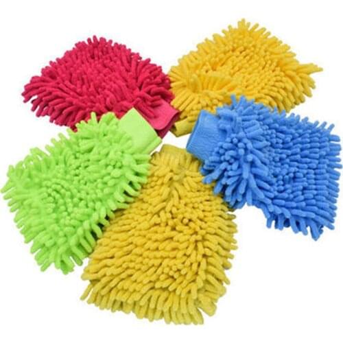 Microfiber Car Cleaning Clay BarCar Detailing Chenille Glove Mitt Ultrafine Microfiber Household Auto Care Washing Cloth 5 Pack