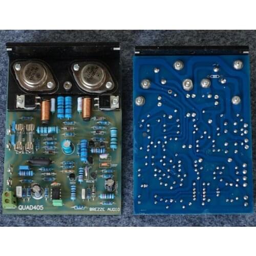 Assembled QUAD405 CLONE Amplifier Board with MJ15024 + Angle aluminum (2 channel), Free Shipping