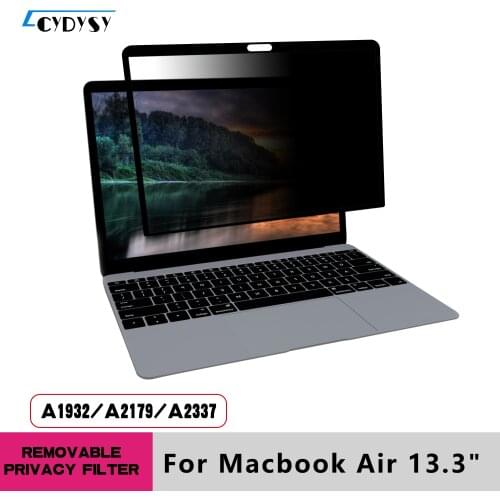 Full Removable Privacy Filter for Macbook Air 13.3" (2018-2021) Anti-Glare Anti-Scratch UV-Blocking Screen Protector Film