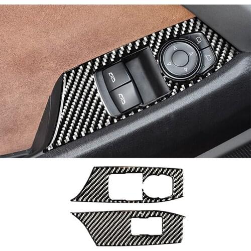 Carbon Fiber Sticker Window lift/armrest lock/rear storage slot/cup frame/instrument panel for Chevrolet Camaro 2017 2018 2019