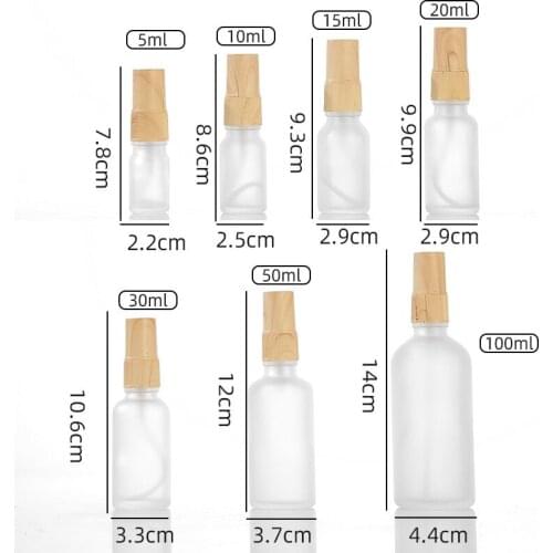 500pcs Glass Empty Perfume Spray Bottle 5ml-100ml Fine Mist Atomizer Refillable Bottles Vial Essential Oil Cosmetic Pump Bottle