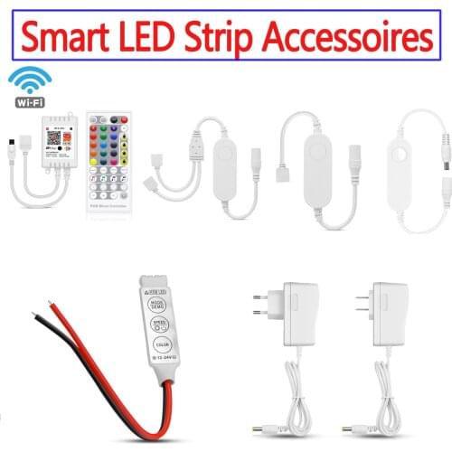 LED Strip/Strips Lights Accessoires DC/4PIN RGB Controller/Plug/Adapter 12V SMD 2835/5050 RGB Tuya WIFI/IR Remote Control Switch