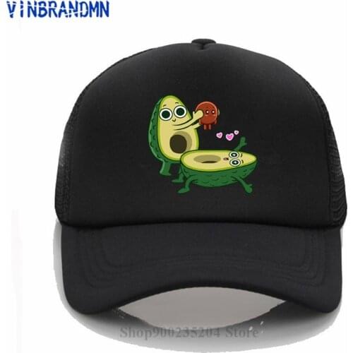 Funny Avocado birth Baseball hat Cute Fruit Avocado Love sun hat kawaii mother baby pregnancy Avocado net hat family party hats
