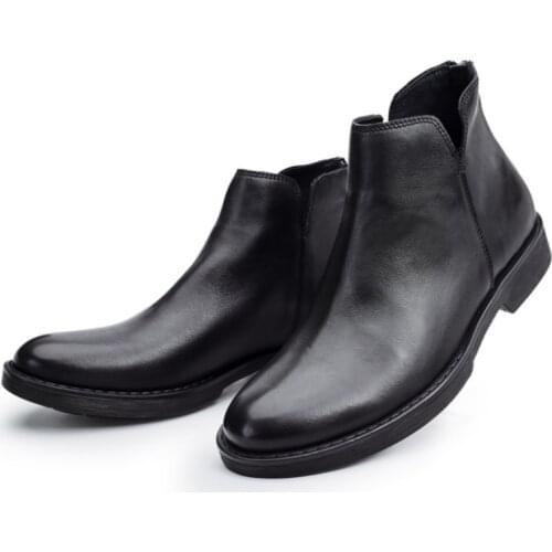 ZFTL NEW mens ankle Chelsea boots mens Genuine Leather shoes Mens martins Retro casual shoes Mens Chelsea boots 169