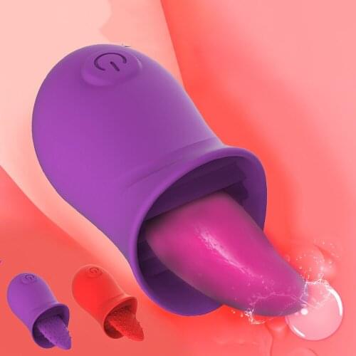 Female Tongue Licking Vibrators Anal Clitoris Stimulator Nipple Massager Soft Silicone Tongue Masturbator Erotic Machine Sextoys