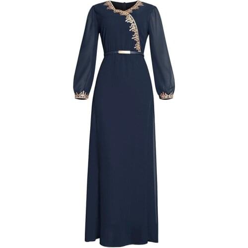 Women Long Dress 2021 New Chiffon Caftan Marocain Evening Party Dresses Abaya Dubai Arabic Turkish Islamic Clothing