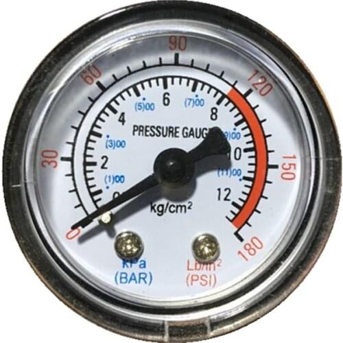 1PC New Hot Selling 0-12Bar / 0-180PSI Air Compressor Pneumatic Hydraulic Fluid Pressure Gauge Wholesale low price