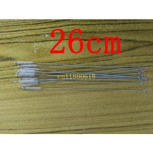 10000pcs/lot Free Shipping 26cm Stainless steel Brush straw cleaning brush cleaner