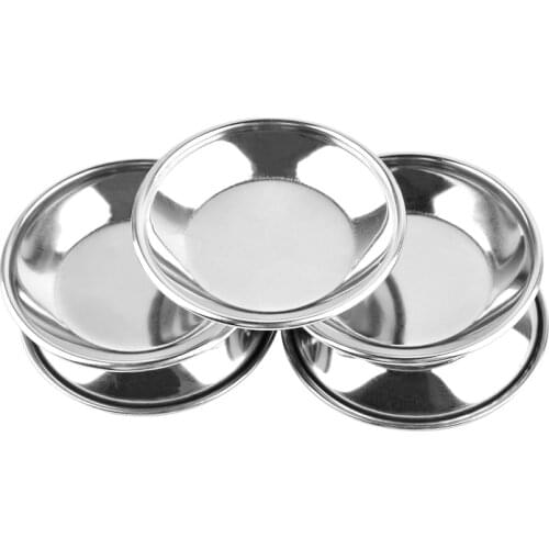 12Pcs Stainless Steel Color Paint Tray Model Toning Palette for Mixing Color, Oil, Water Based Painting 5cm