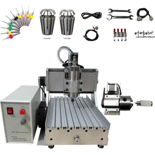 1.5KW 4 Axis CNC Carving Machine 3020 1500W CNC Router Cutter Metal Milling Machine Limit Switch