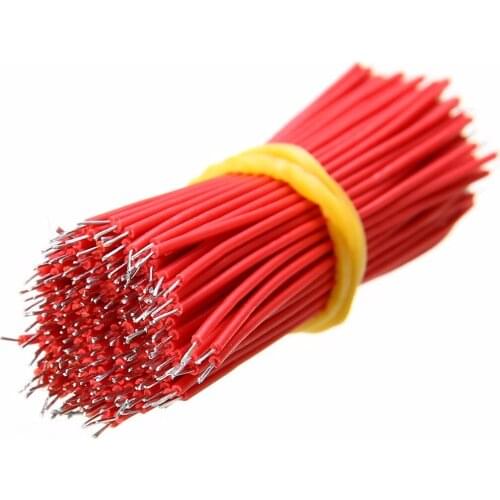 400pcs 6cm Breadboard Jumper Cable Wire Black & Red Tin-Plated For Arduino Welding