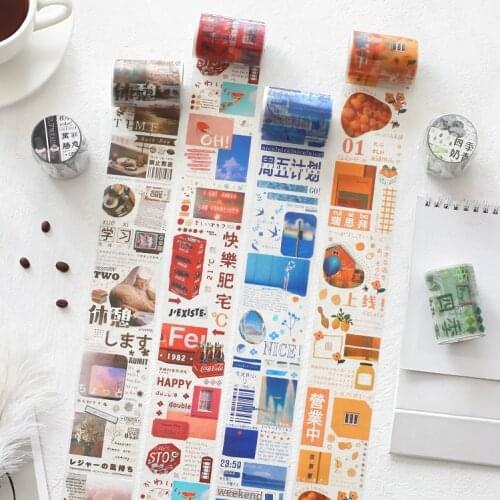 6cm Travel Landscape PET Washi Tape Craft Decorative Masking Diy Adhesive Scrapbook Sticker Tape