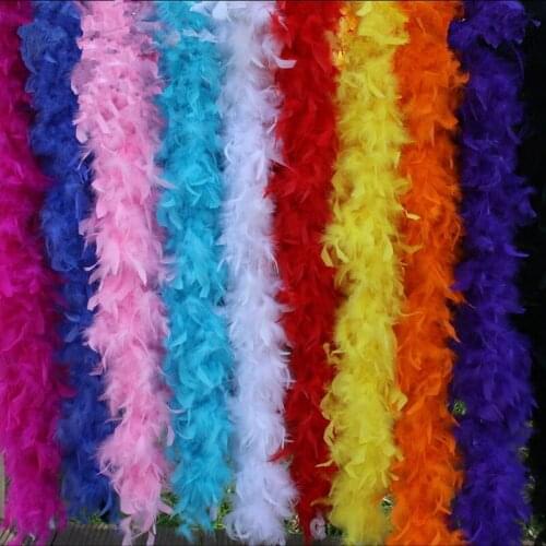 60Gram Thickness Fulffy Turkey Feather Boa Dress Accessories Chicken Feathers Boa Costume/Shaw/party Wedding Feathers Decoration