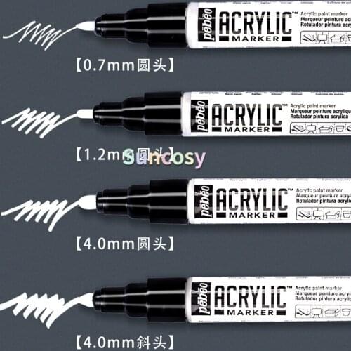 Pebeo Acrylic high gloss pen, white mark high gloss art painting marker, waterproof and non fading DIY Art Markers Art Supplies