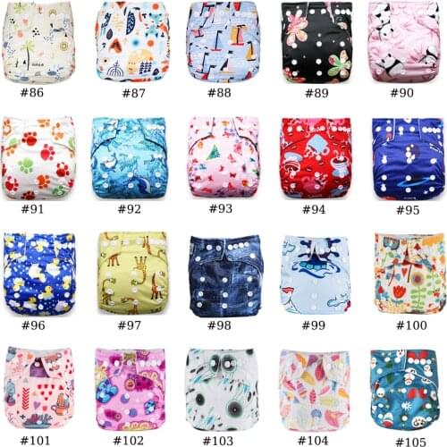 BABYLAND)Washable Diapers 8 Pieces Wateproof Baby Cloth Diapers Multi Colors Baby Nappy Microfleece Cloth Diaper Covers + GIFTS