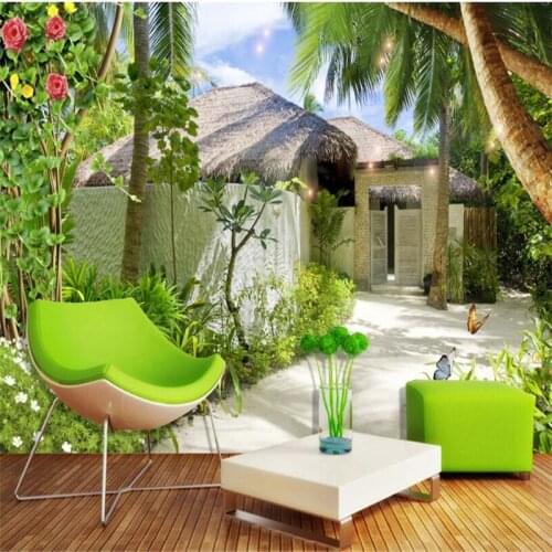 Beibehang Large custom wallpaper fresh cottage 3D TV backdrop home decoration