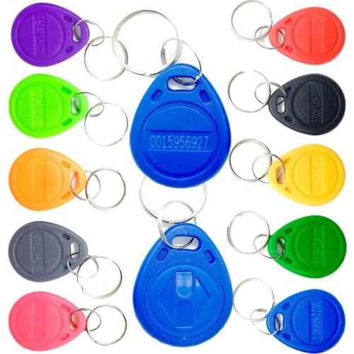 100pcs RFID Tag 125KHz TK4100 RFID Tags Proximity Keyfobs Key Fob Ring Card Tokenfor Access Control Time Attendance