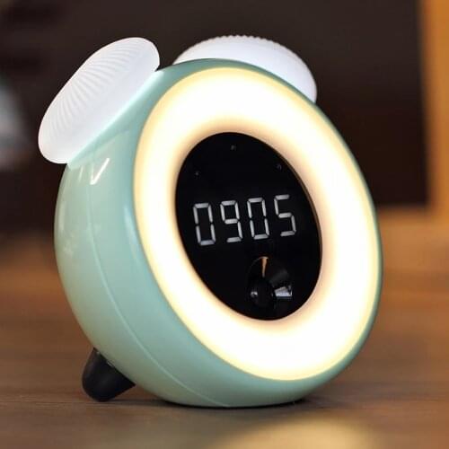 Digital AlarmClock Smart Silent Radio Electronic Small Backlit Intelligent Sensor Children Cute Charging Night Sleep Light