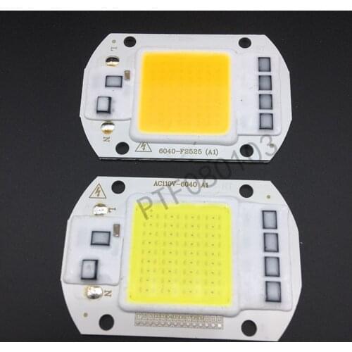 COB LED Chip 50W 220V 30W 20W 10W 3W Smart IC No Need Driver LED Bulb Lamp For DIY Floodlight Spotlight