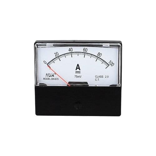 DH-670 DC 0-100V Measuring Test Range Panel Meter Ammeter Amperemeter